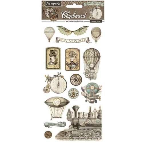 Chipboard cm 15x30 - Voyages Fantastiques