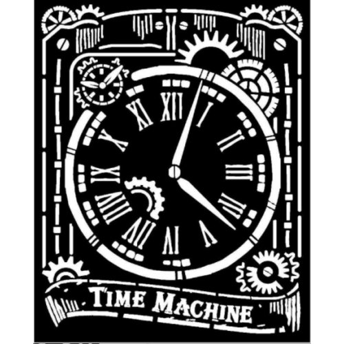 Vastag Stencil 20x25 cm - Clock