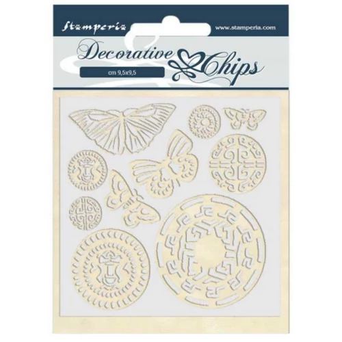 Decorative chips 14x14 cm - Amazon butterfly tribal