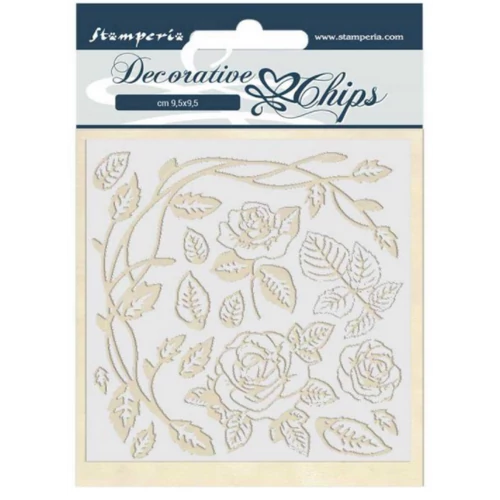 Decorative chips 14x14 cm - Passion roses