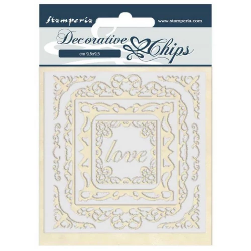 Decorative chips 14x14 cm - Atelier des Arts love frames