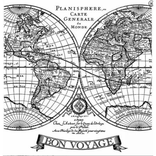 HD Natural Rubber Stamp 10x10 cm - Voyages Fantastiques