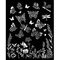 Vastag stencil cm 20X25 - Lavender butterflies