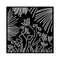Vastag stencil cm 18X18 - Forest abstract flowers