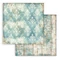 Scrapbooking kétoldalas papír - Alterego turquoise wallpaper