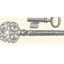 Mintás pamut szalag 15 mm x 5 m - Vintage keys Mintás pamut szalag 15 mm x 5 m - Vintage keys