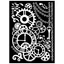 Stencil TD méret 20x25 cm/ 0,5 mm Steampunk Stencil TD méret 20x25 cm/ 0,5 mm Steampunk