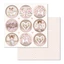 Stamperia Kétoldalas papír 31,5x30 cm -  Kislány körkártyák Stamperia Kétoldalas papír 31,5x30 cm -  Kislány körkártyák