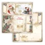 Scrapbooking papír két oldalas - Romantika Karácsonyi kártyák Santa Claus Scrapbooking papír két oldalas - Romantika Karácsonyi kártyák Santa Claus