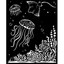 Vastag stencil cm 20X25 - Songs of the Sea jellyfish Vastag stencil cm 20X25 - Songs of the Sea jellyfish