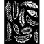Vastag stencil cm 20X25 - Lavender feathers Vastag stencil cm 20X25 - Lavender feathers