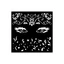 Vastag stencil cm 12X12 - Masquerade eyes Vastag stencil cm 12X12 - Masquerade eyes