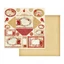 Stamperia Kétoldalas papír, 31,5 x 30,5 cm  - Bonheur and card Stamperia Kétoldalas papír, 31,5 x 30,5 cm  - Bonheur and card